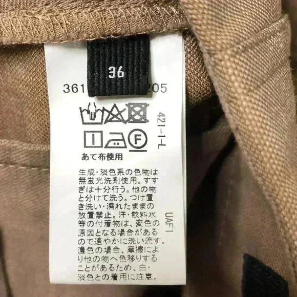 United Arrows Wide Leg Pants Beige Elegant High Rise - Picture 9 of 9